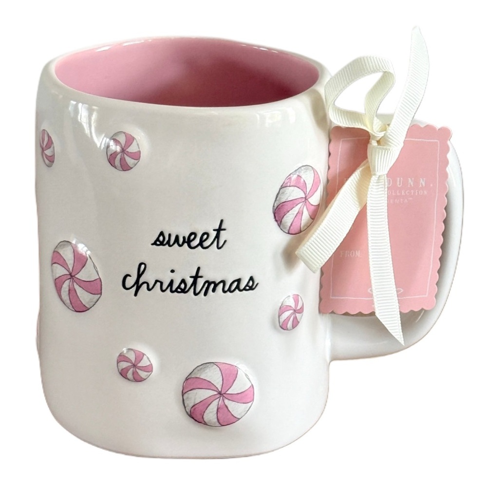 Rae Dunn Pink Peppermint ‘Sweet Christmas’ Mug